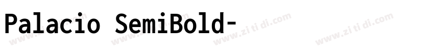 Palacio SemiBold字体转换